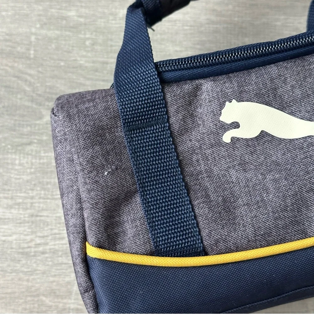 Puma Unisex Navy and Gray Mini Barrel Bag - Picture 8 of 9